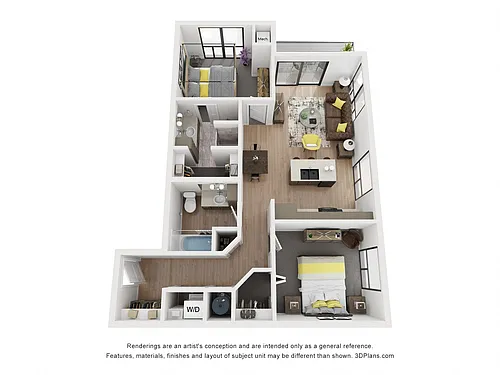 Floor plan 2 Bedroom 2 Bathroom