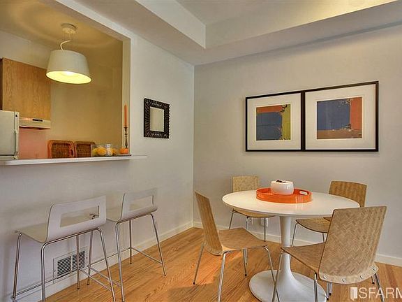 The dual dining area (bar + table seating) also works great when used for dining + work-from-home office.