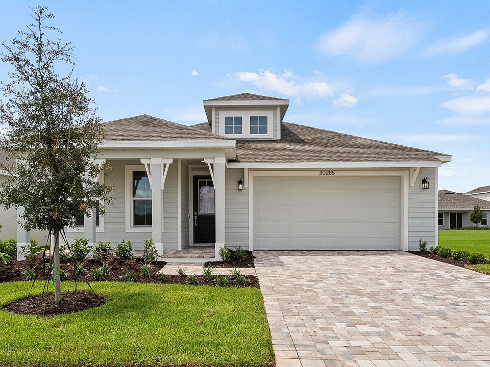 Front Exterior of the Buttonwood by DRB Homes in Trailside located in Mount Dora, FL.