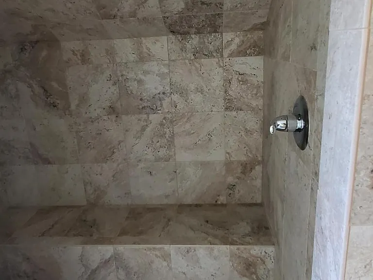 Dual-head walk in shower (different angle)