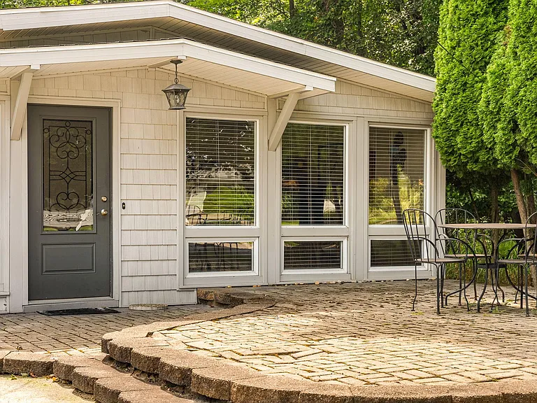 Front of house and patio