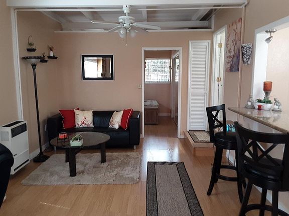 View of living room from front door.