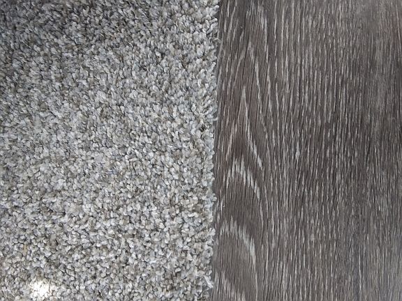 Carpet and wood flooring colors