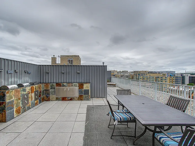 Roof Deck with Dining Tables and Grills