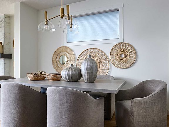 A photo of the dining room of the Oxford show home by Brookfield Residential