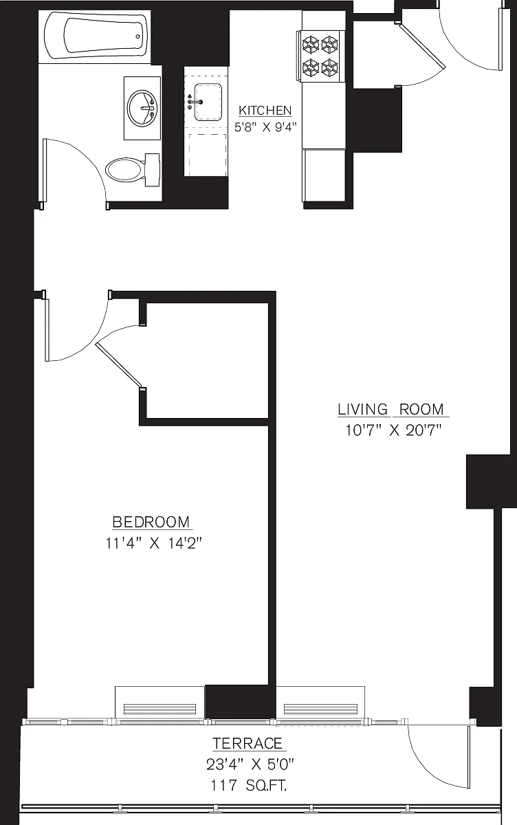 Floor plan 6L (Terrace 117sf)