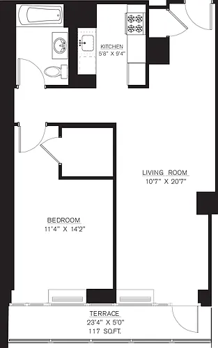 Floor plan 6L (Terrace 117sf)