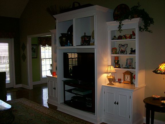 Family room custom built ins