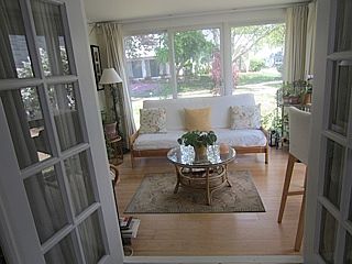 View from Dining Room onto sun porch
