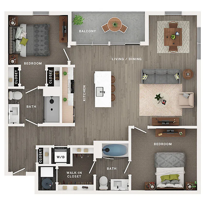 Floor plan 2BR/2BA - C4