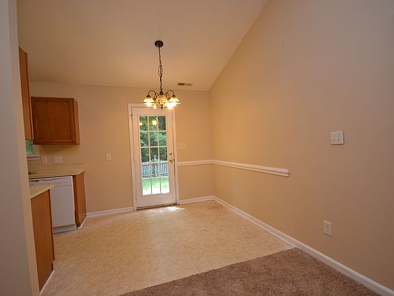 Breakfast nook overlooks back yard
