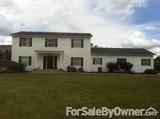 Front view of house & circular driveway