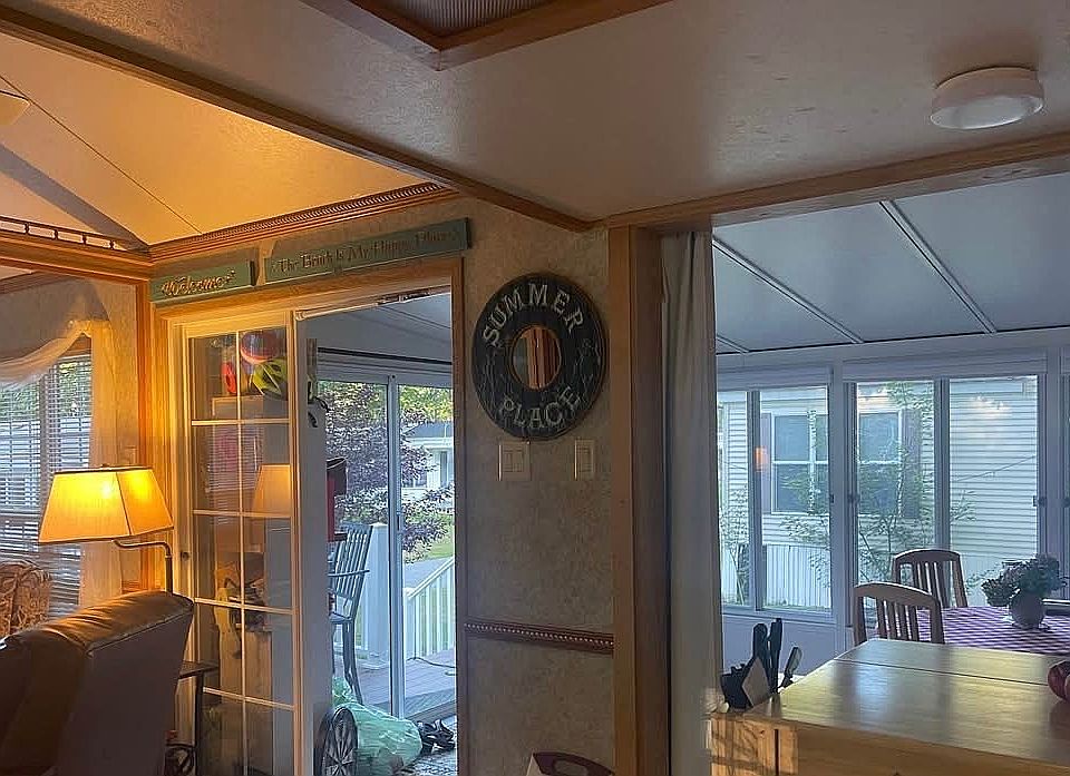 Open living with curtain