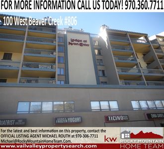 100 W Beaver Creek Blvd APT 806, Avon, CO, 81620