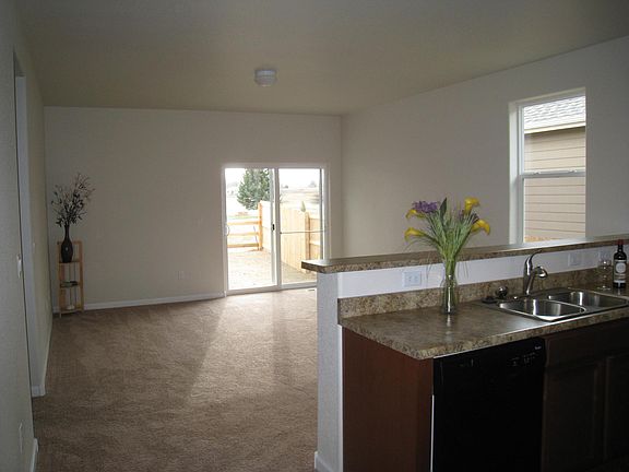 Kitchen overlooking Living Room