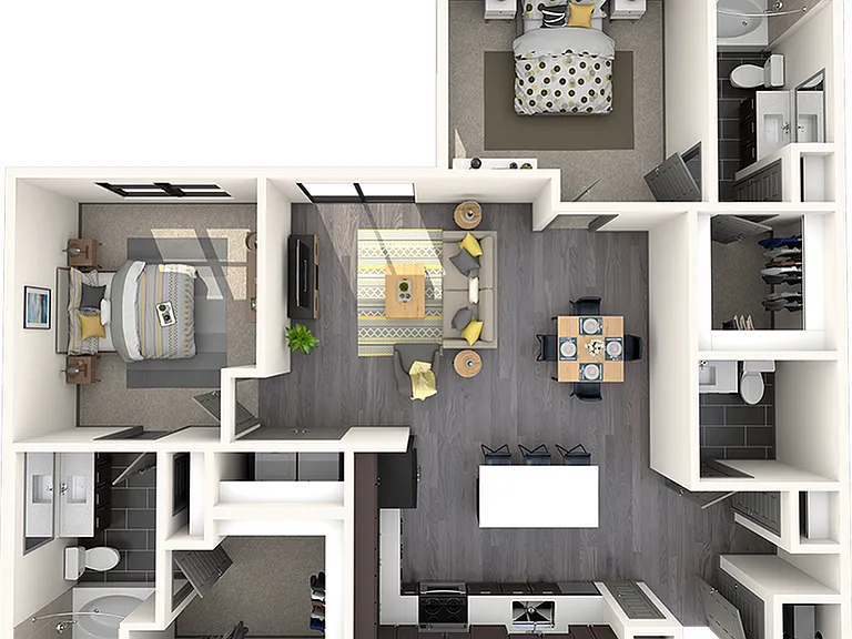 2 Bedroom | 2.5 Bath | 1174 SF 2 Bedroom | 2.5 Bath | 1174 SF