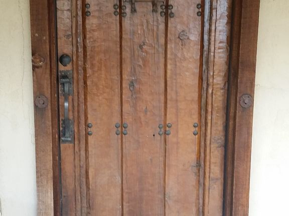 Hand carved front door