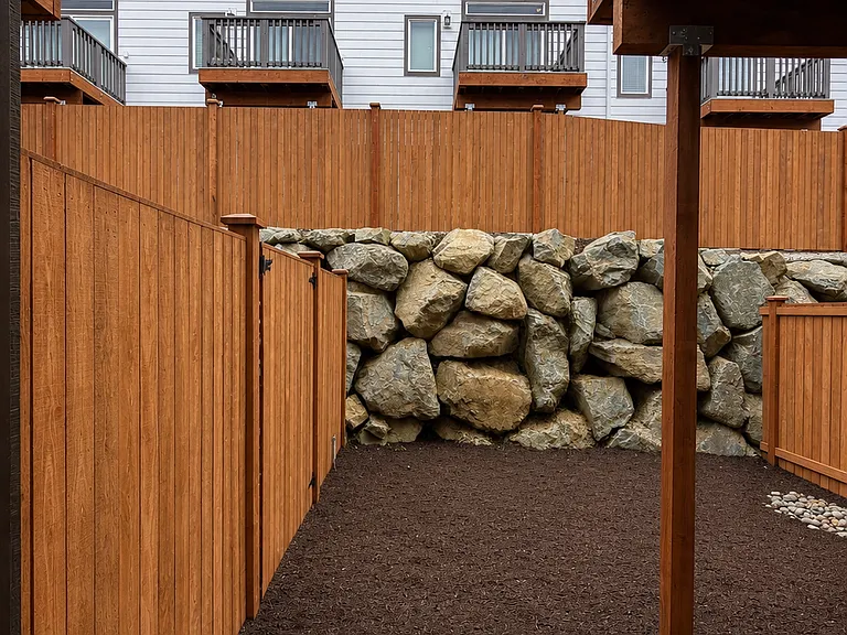 Spacious backyard - bigger than the rest of the units in the community