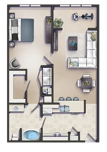 Floor plan The Hatteras Sunroom
