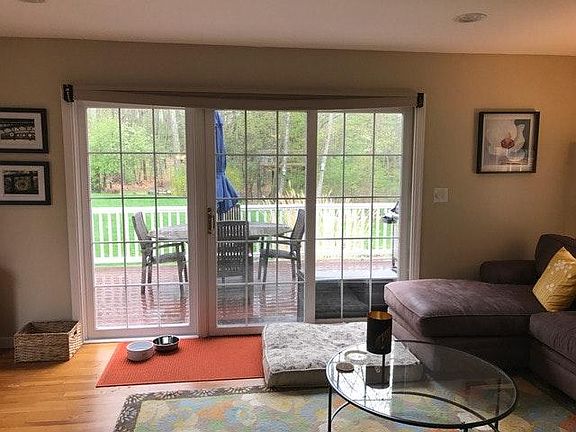Family room off of the kitchen overlooking back yard