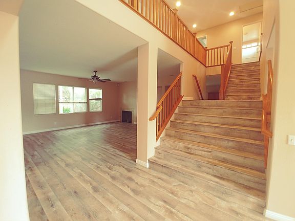 Stairs and living room