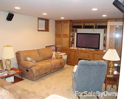The Theater room : A look at the Flat screen and surround sound system. My favorite room.