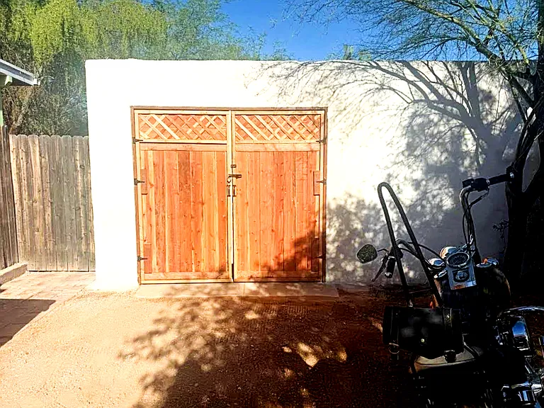 Recently upgraded garage and doors