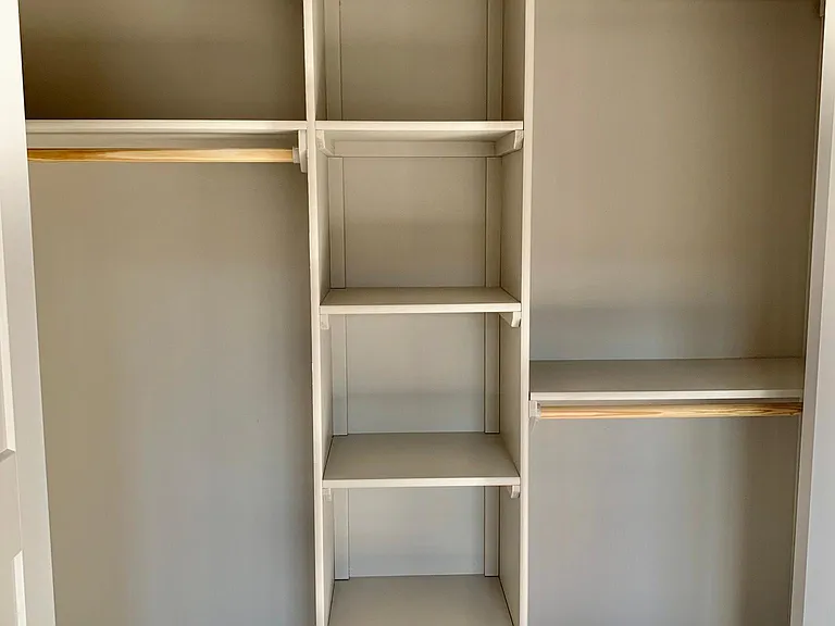 Great storage in closet of second bedroom