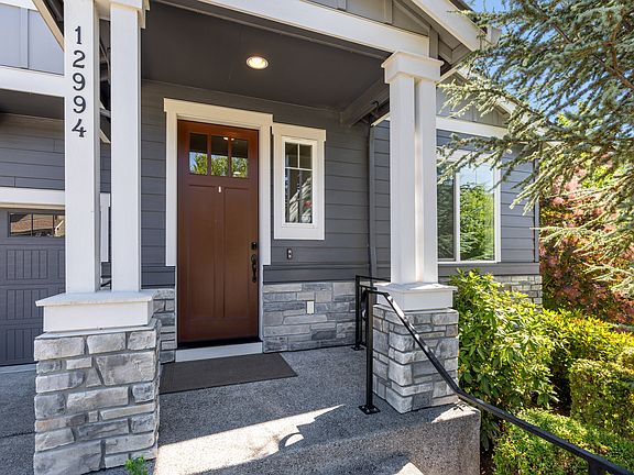 Front porch with railing