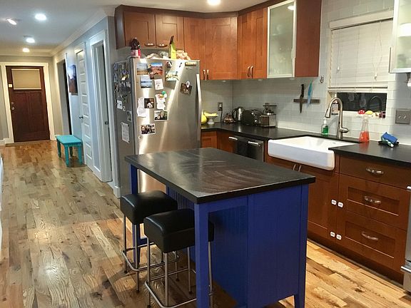 Kitchen and front entry-way.
