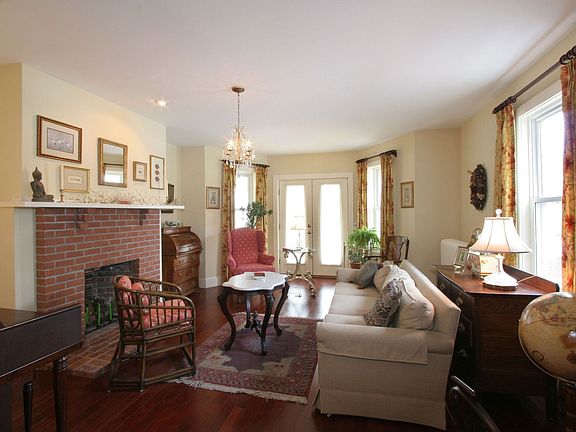 Charming living room with fireplace