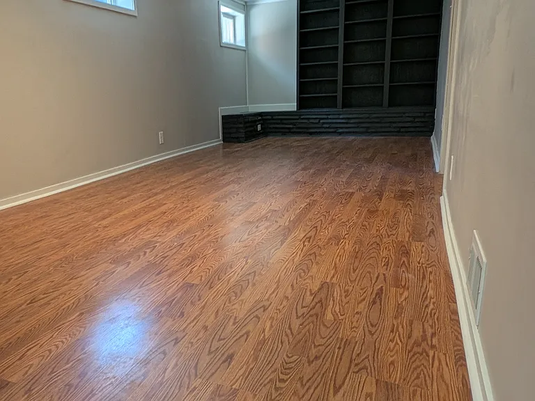 View of living space from the kitchen
