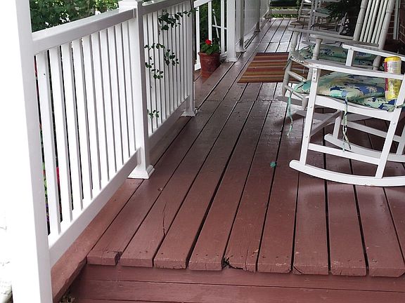 Front porch overlooking the River.