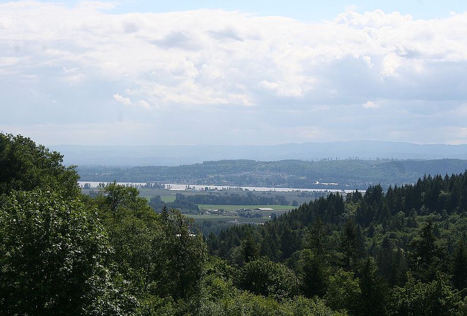 View from upper lot