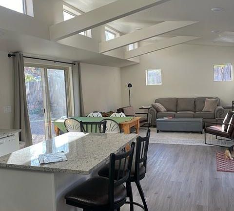 kitchen and living area