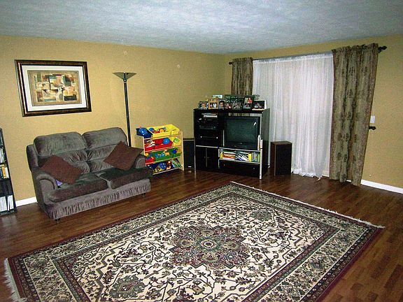 Spacious living room on the second floor