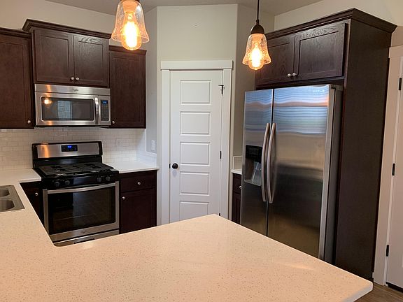 Corner pantry closet.