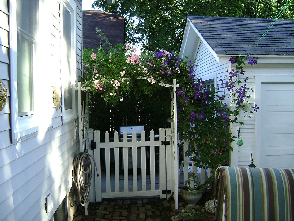 garden, back gate and garage