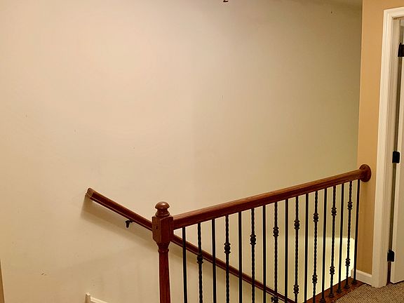 Stair Rail Wood & Black Iron