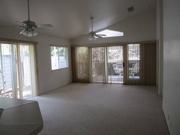 Main living area with glass sliding doors