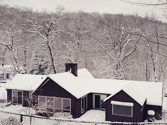 Back of House from Mountain Behind Snowshoeing