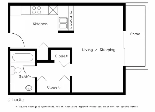 Floor plan Remodeled Studio