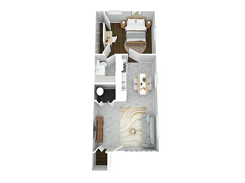 Floor plan 1BR - 1BTH