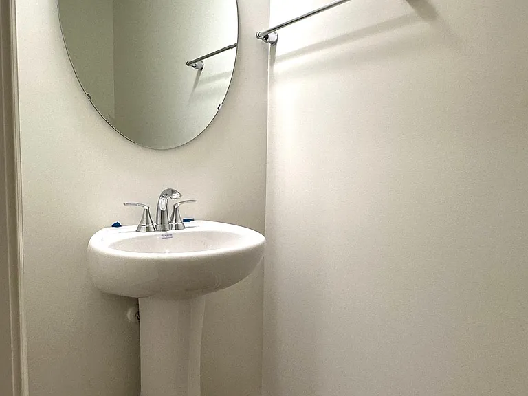 Partial view of half bathroom