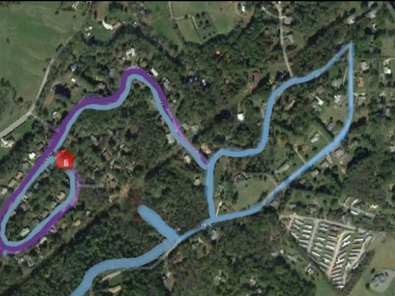 About three miles of walking and biking paths in secluded Tiny farms.