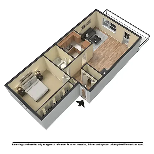 Floor plan 1 Bedroom