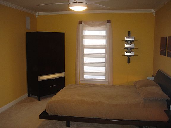 View of master bedroom from master bathroom