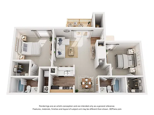 Floor plan B1M THE FAIRWAY - 2 Bedroom, 2 Bathroom