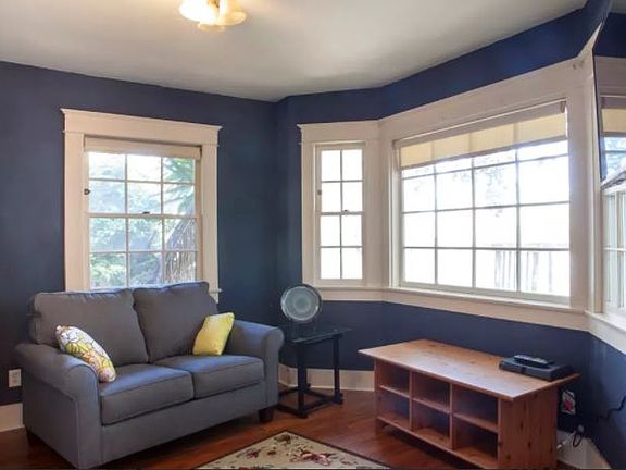 Bonus living room off the master bedroom - can also be used as an office. Note house in un-furnished, we just have pictures with furniture from when it was a short-term rental.