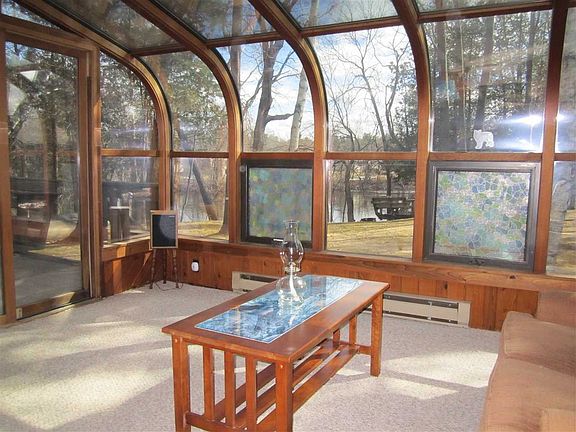 Solarium looks out on river